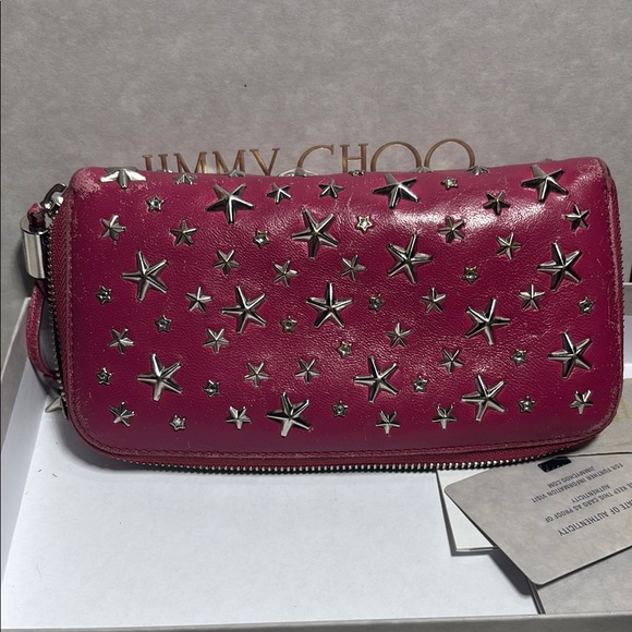 FULL INCLUSION-Jimmy Choo Red Star-Embellished Wallet - Picture 6 of 16